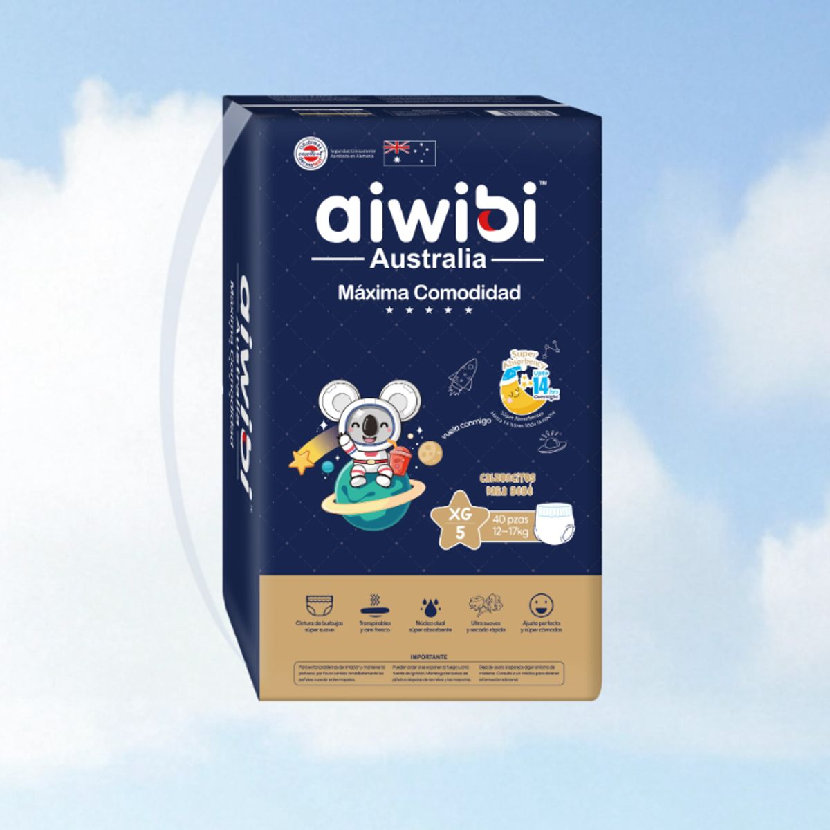 AIWIBI - Calzoncitos para Bebé Máxima Comodidad Aiwibi XXG 36 Pants