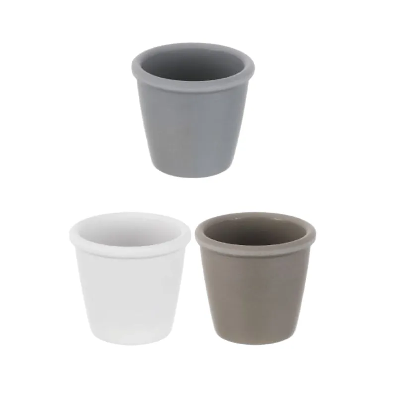 HOMEY - Pack de 12 maceteros para suculentas, 3 colores.