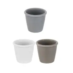 HOMEY - Pack de 12 maceteros para suculentas, 3 colores.