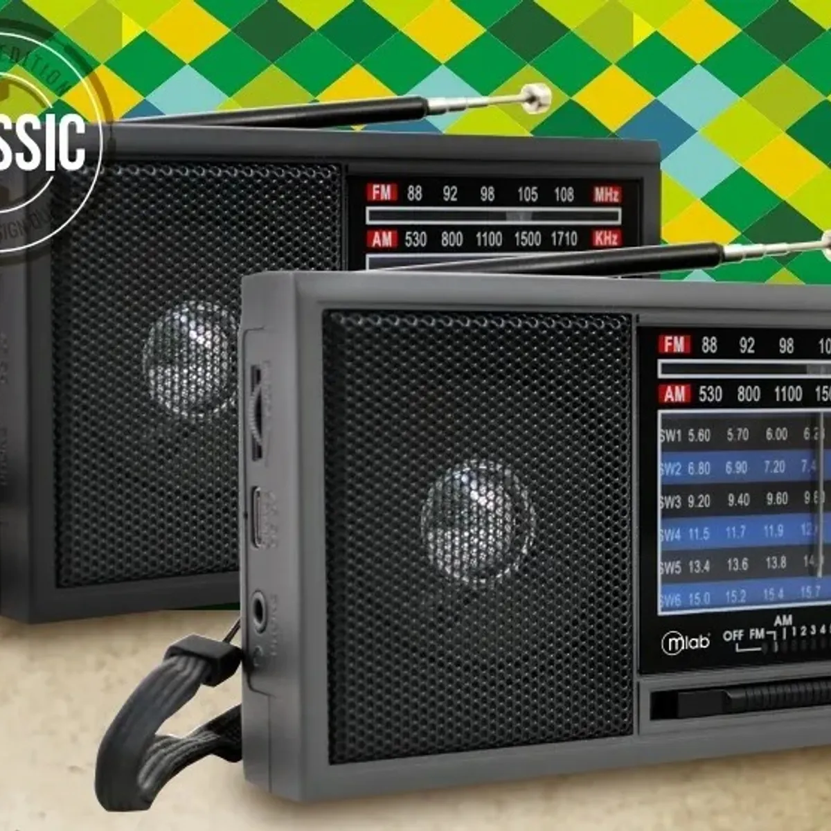 MLAB - Radio Retro Mlab Recargable Bluetooth Sintony 9477