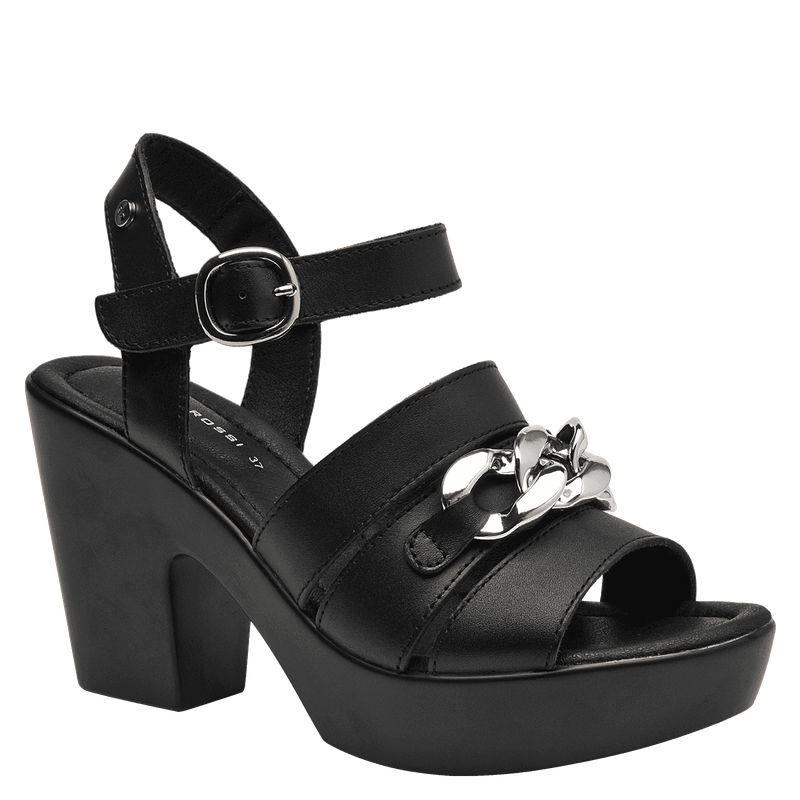 BRUNO ROSSI - Sandalia Mujer Casual Negro Bruno Rossi