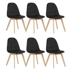 CORI CORI - Pack 6 Sillas Capitonne Velvet Negro