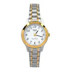 CASIO - Reloj dama LTP-1128G-7B correa acero dorada ajustable