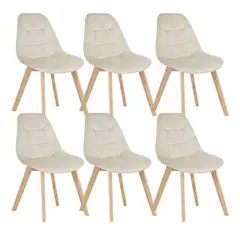 CORI CORI - Pack 6 Sillas Capitonne Velvet Beige