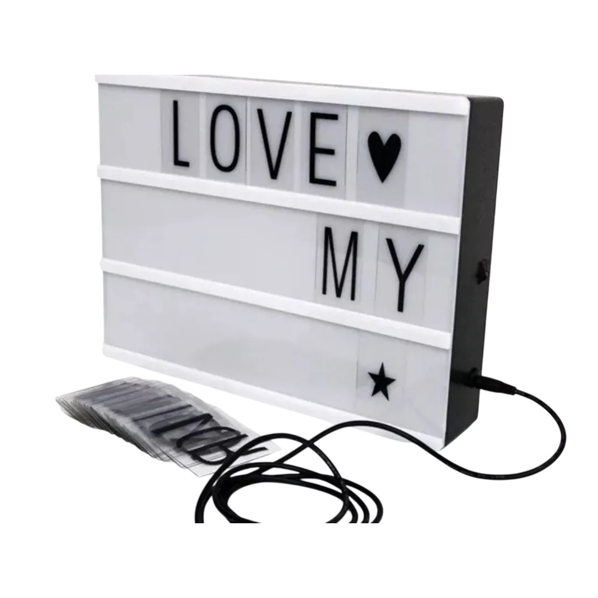 GENERICO - Letrero Decorativo Cuadrado Plástico Genérica