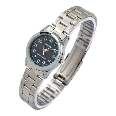 Imagen 2 del producto Reloj dama LTP-V001D-1B acero inoxidable fondo negro