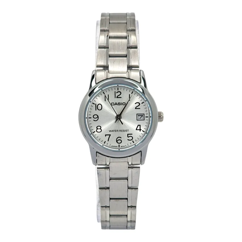 CASIO - Reloj Casio dama LTP-V002D-7B acero inoxidable fondo plateado