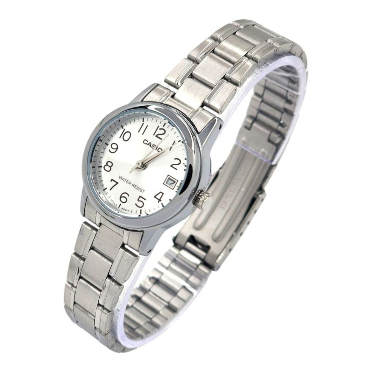 CASIO - Reloj Casio dama LTP-V002D-7B acero inoxidable fondo plateado
