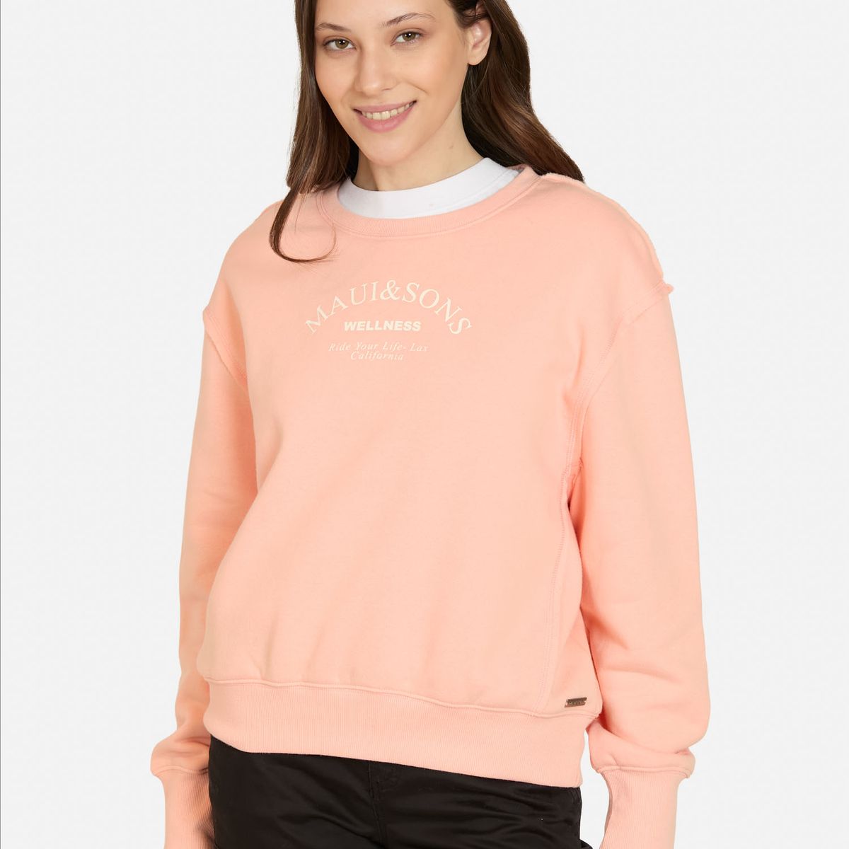 MAUI AND SONS - Poleron CR Glowtide Naranja Mujer Maui And Sons - Rosa