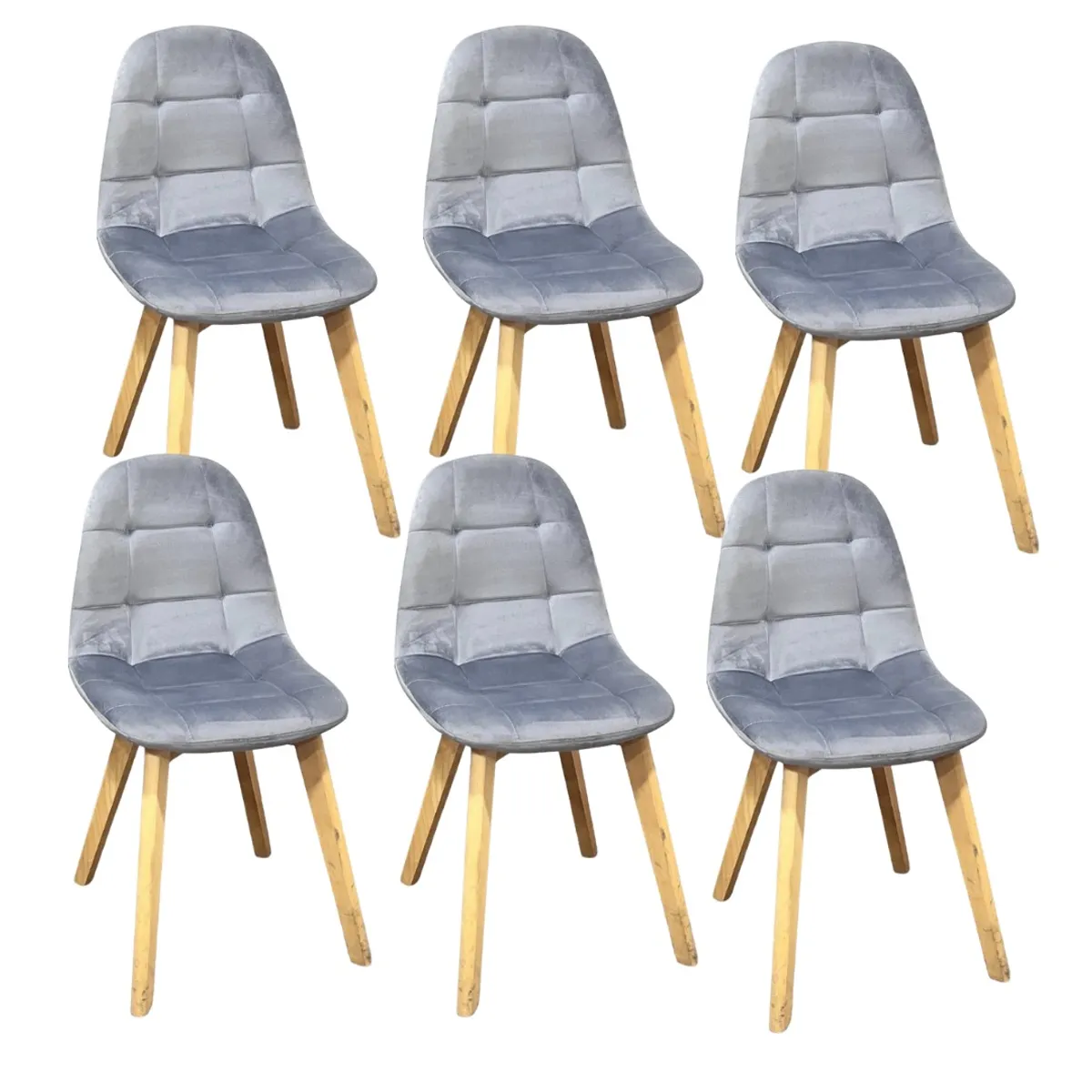 CORI CORI - Pack 6 Sillas Capitonne Velvet Gris