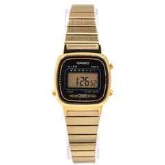 CASIO - Reloj dama LA-670WGA-1 acero dorado marcos dorado