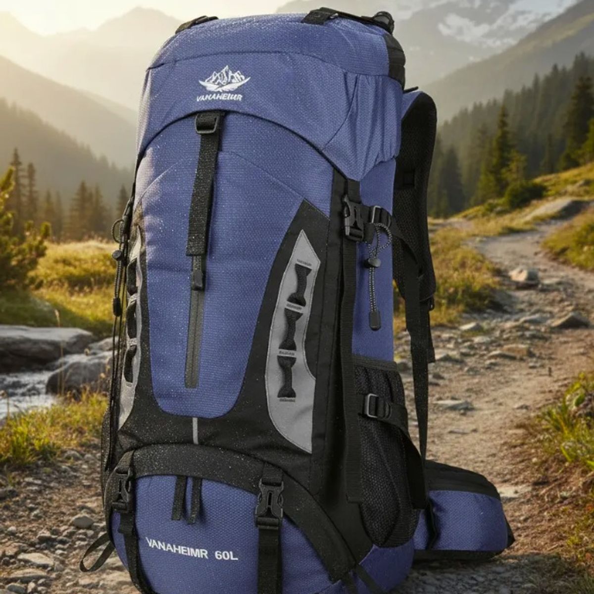 GENERICO - Mochila Trekking 60 LT Azul