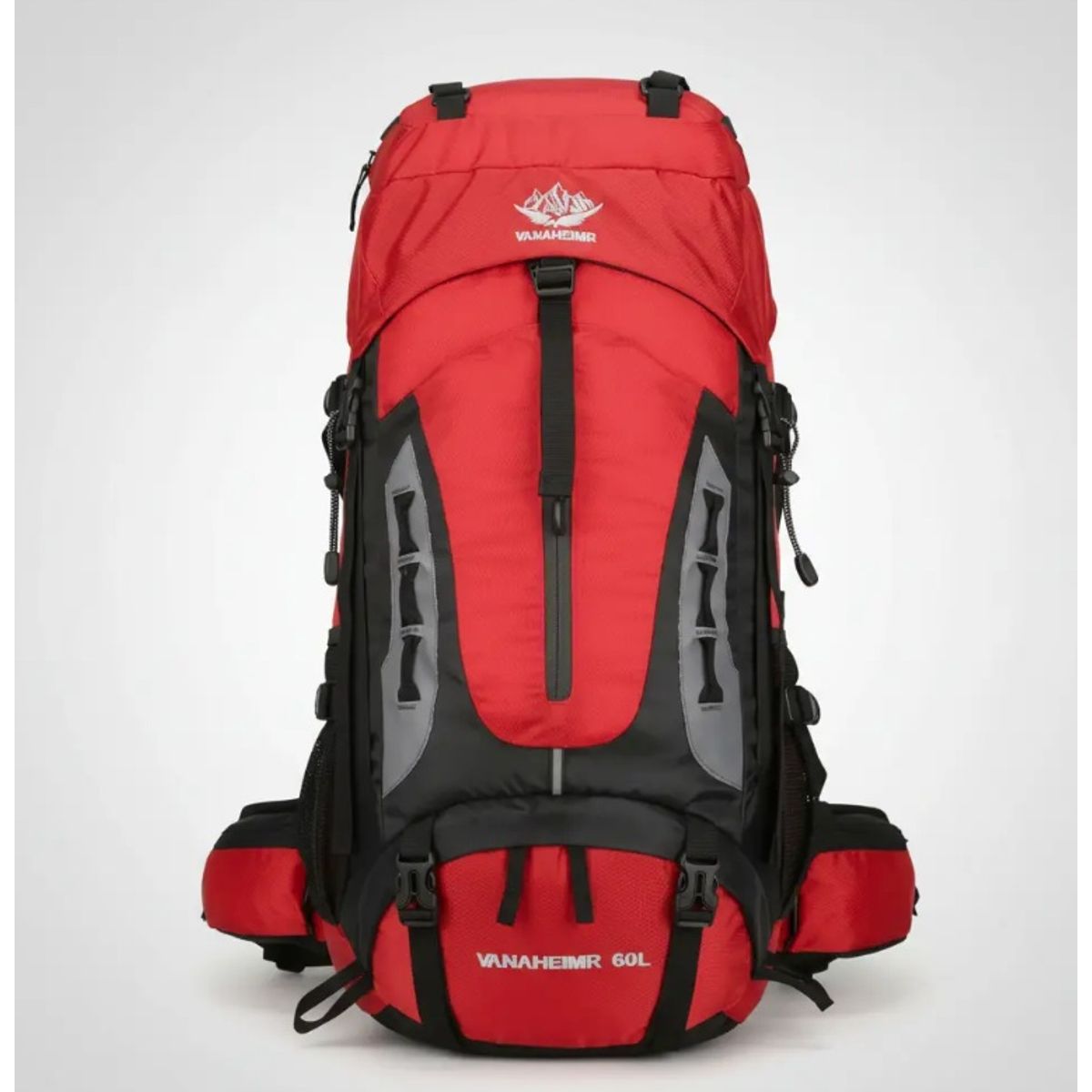 GENERICO - Mochila Trekking 60 LT Rojo