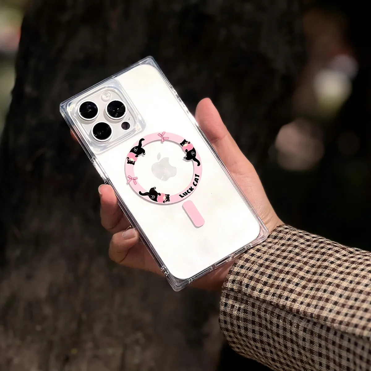 KBOD - Carcasa Para Teléfonos Kbod Blox Pet A90 Diseños Gatos Rosa Para iPhone 15