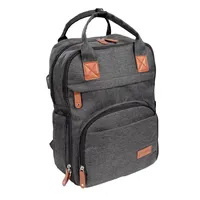 Mochila Maternal Boston Negro Melange