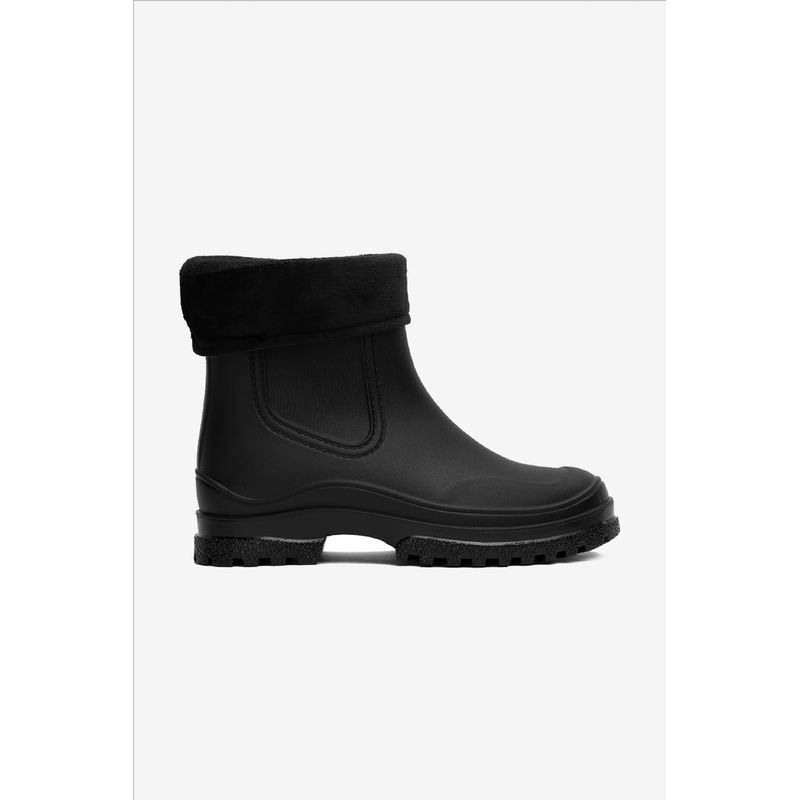 CHINITOWN - Bota de Agua Mujer Full Negro Arco Chinitown