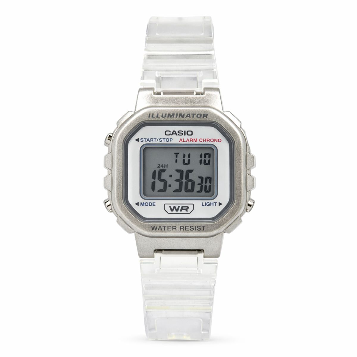 CASIO - Reloj Casio dama LA-20WHS-7A correa resina transparente
