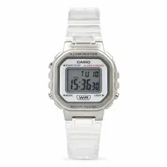 CASIO - Reloj dama LA-20WHS-7A correa resina transparente