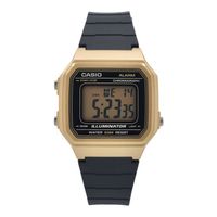 Reloj unisex W-217HM-9AV correa resina negro marco dorado