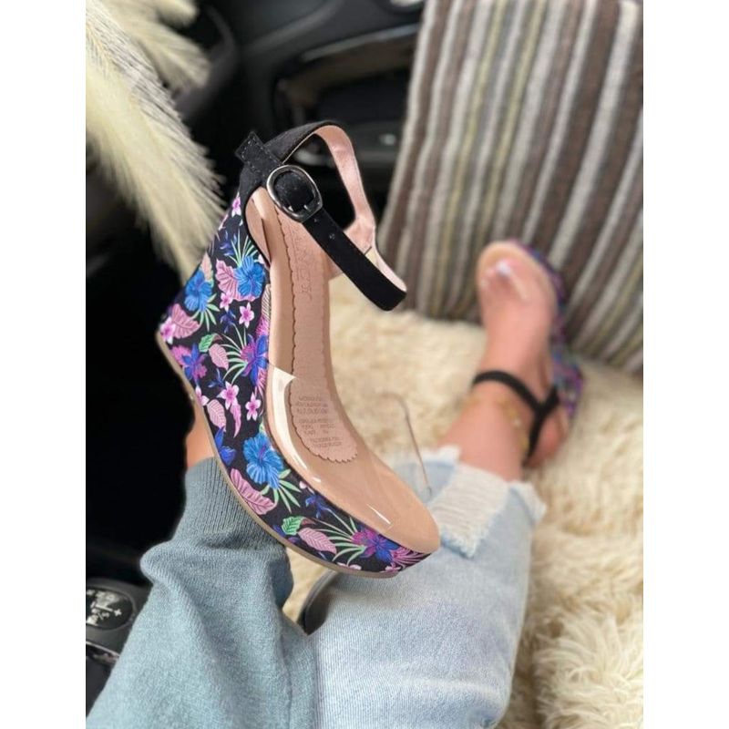 SNOOPY - Sandalias Mujer con Plataforma M406 Horma Pequeña