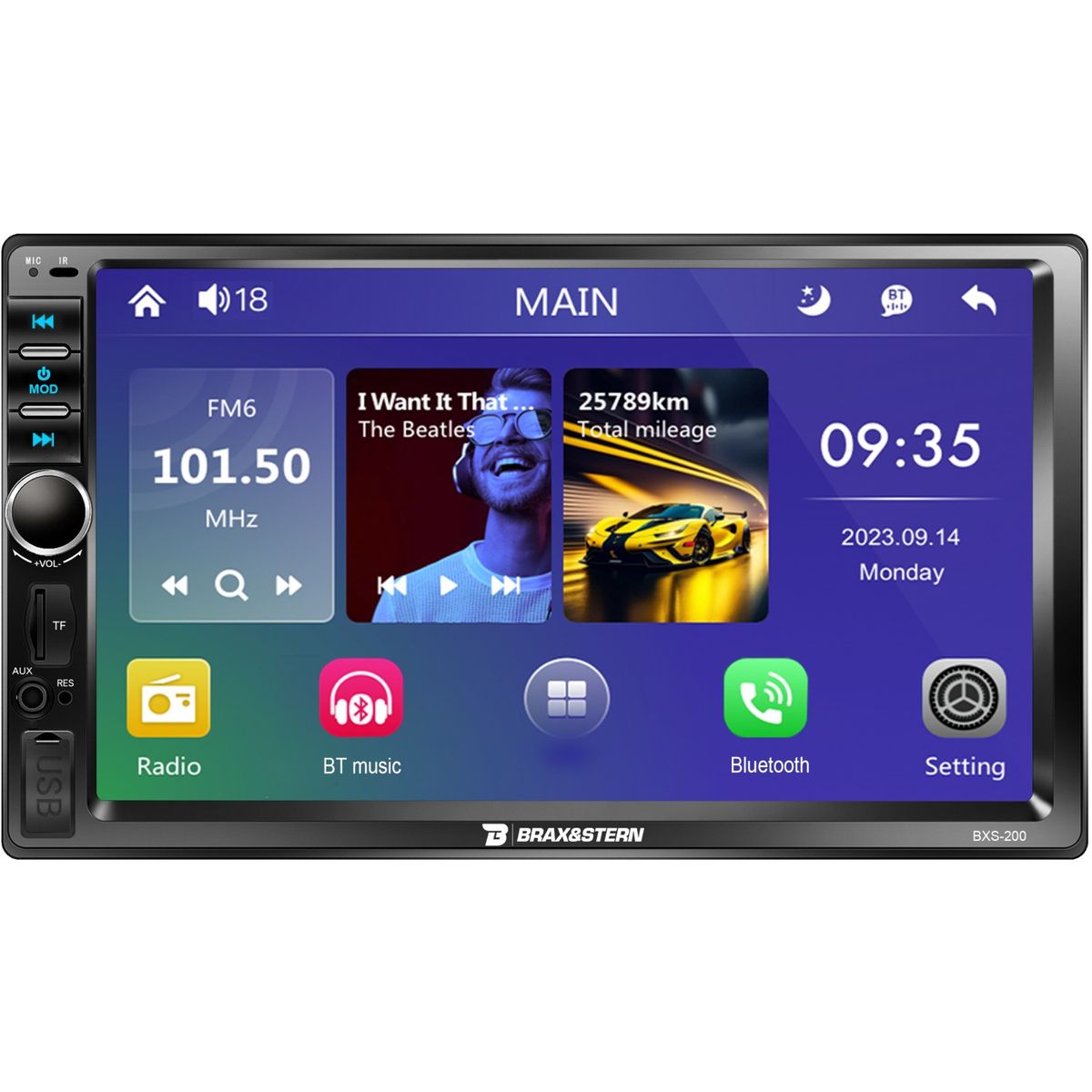 BRAXYSTERN - Radio Auto 2 Din Android  Hd De 7'' bxs-200