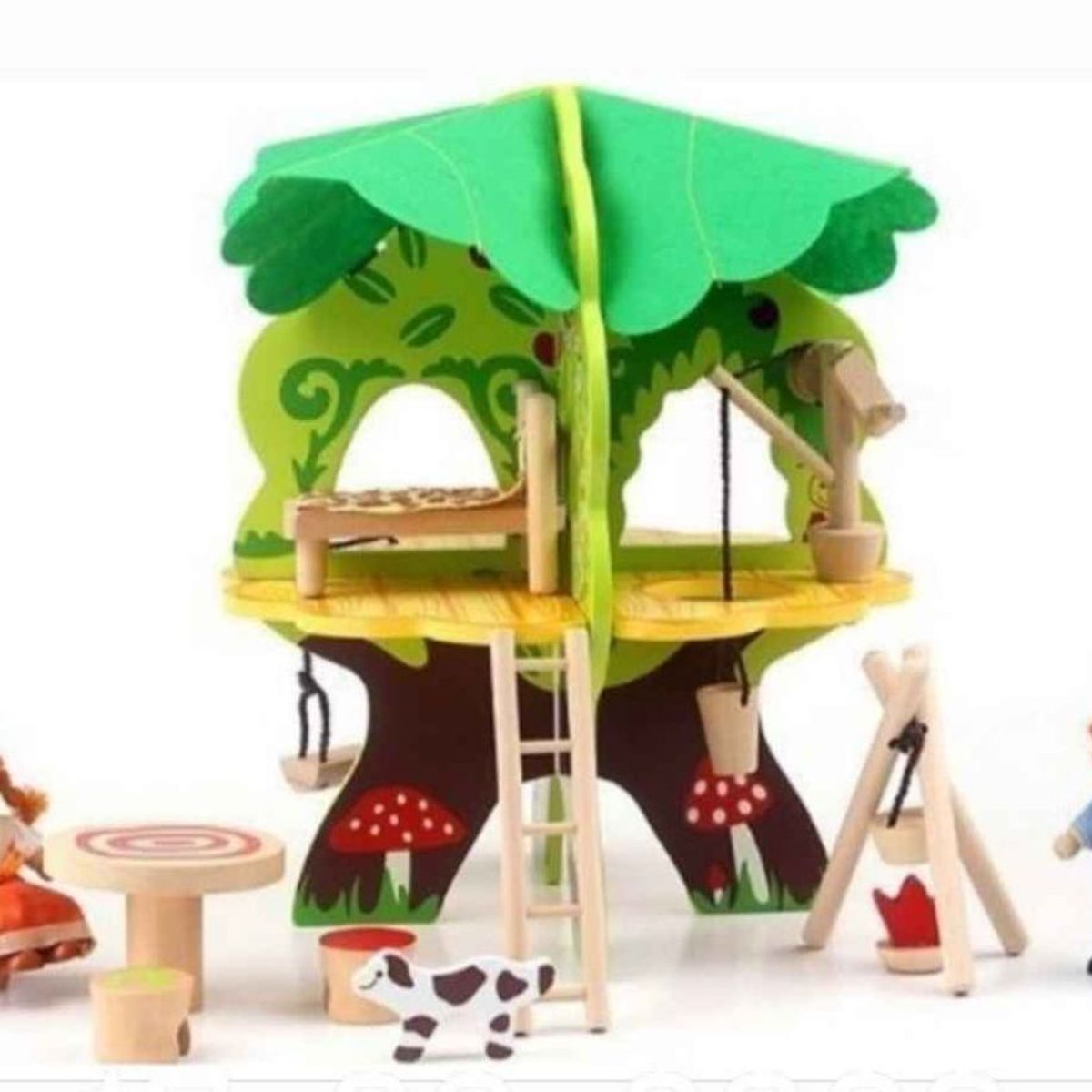 GENERICO - Casa En El Arbol De Muñecas Madera Niños Juguete Montessori