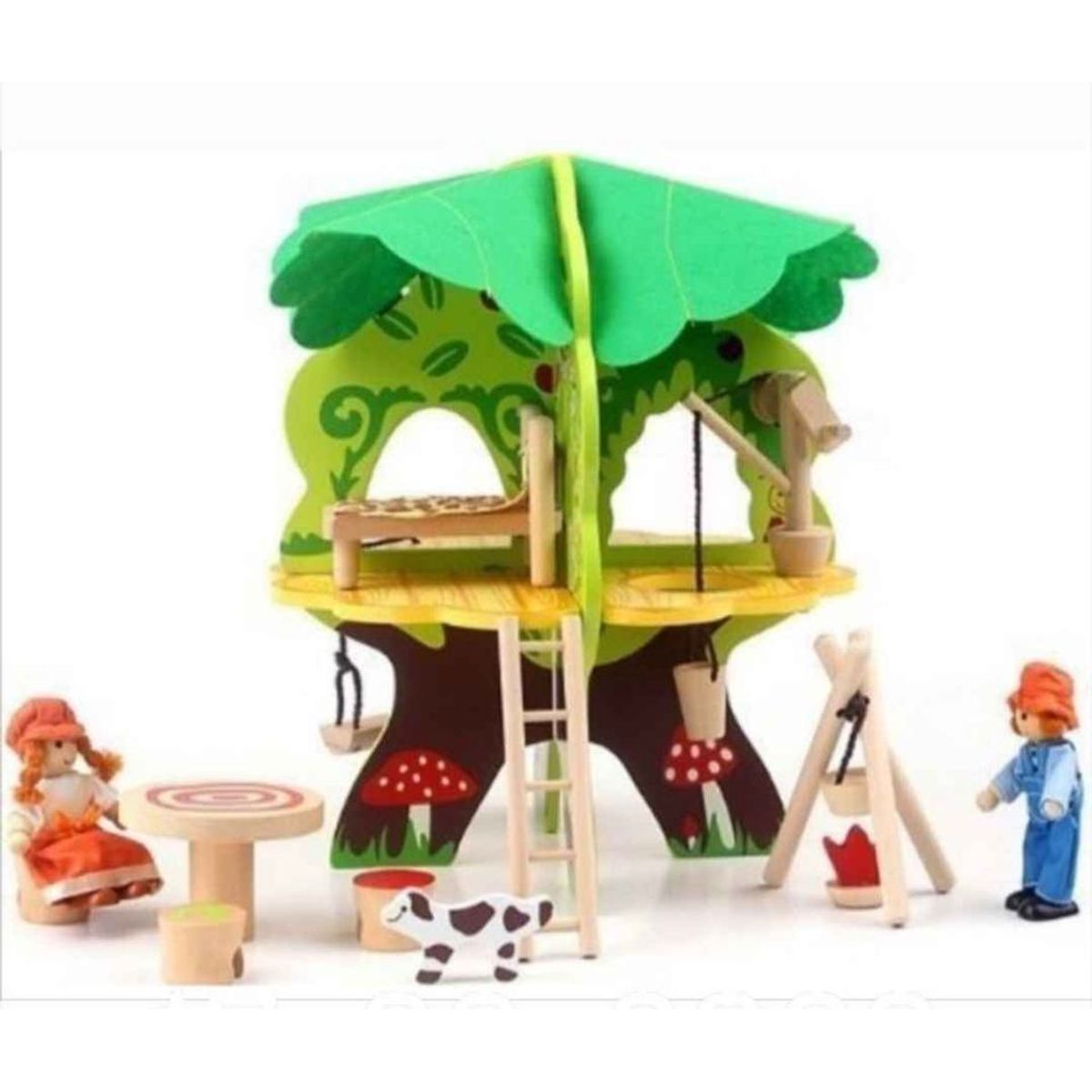 GENERICO - Casa En El Arbol De Muñecas Madera Niños Juguete Montessori
