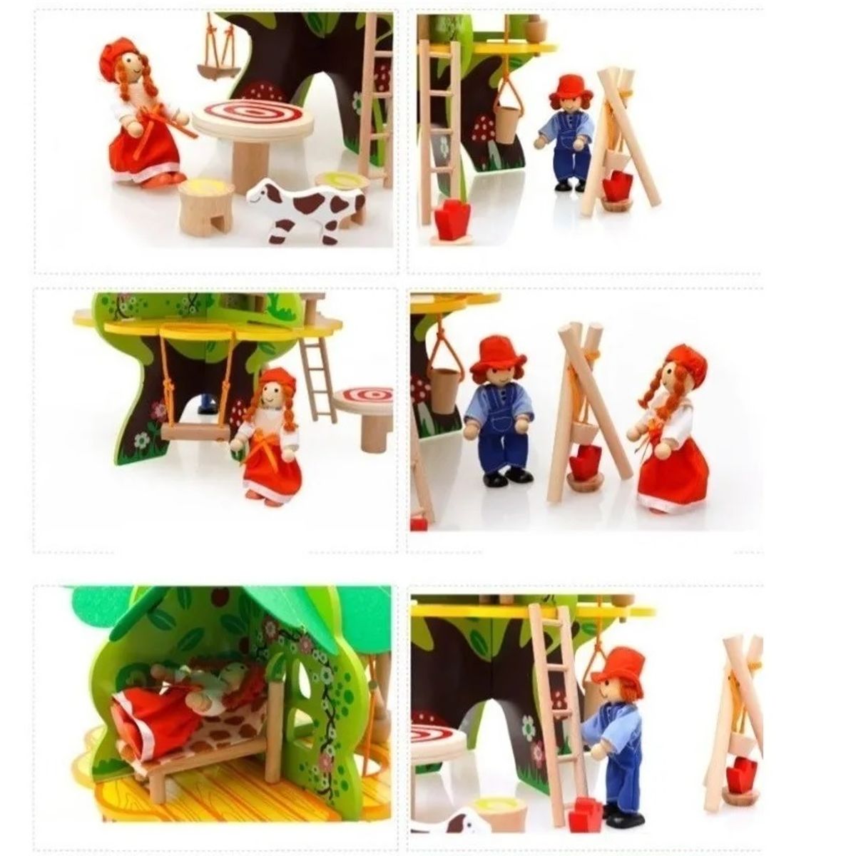 GENERICO - Casa En El Arbol De Muñecas Madera Niños Juguete Montessori