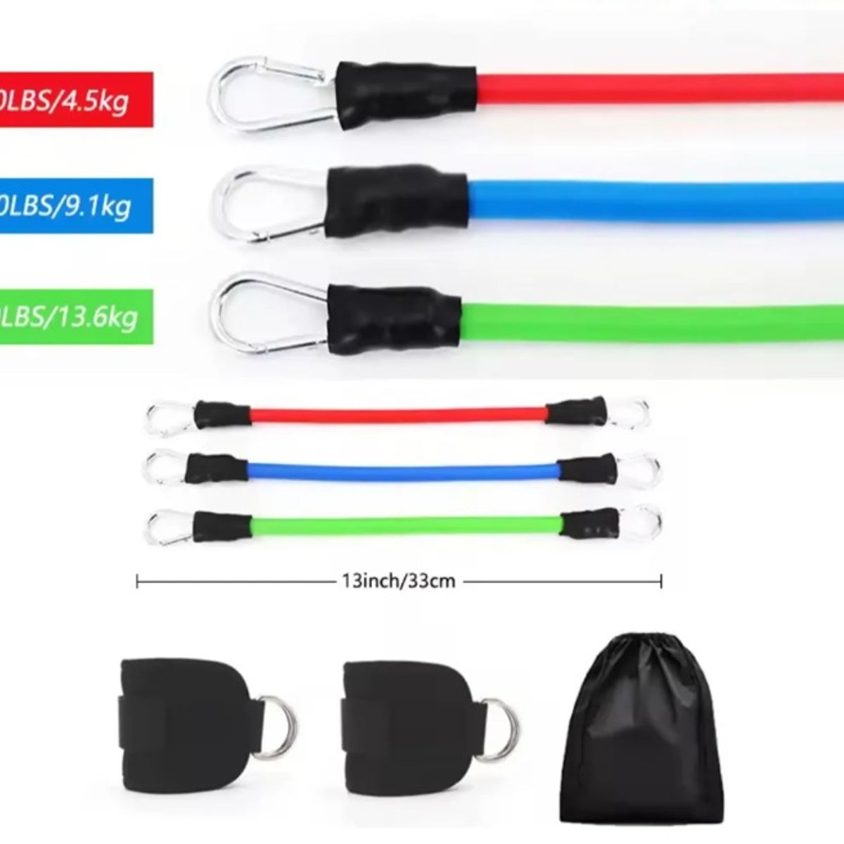 GENERICO - Set Tobillera + Bandas Elásticas