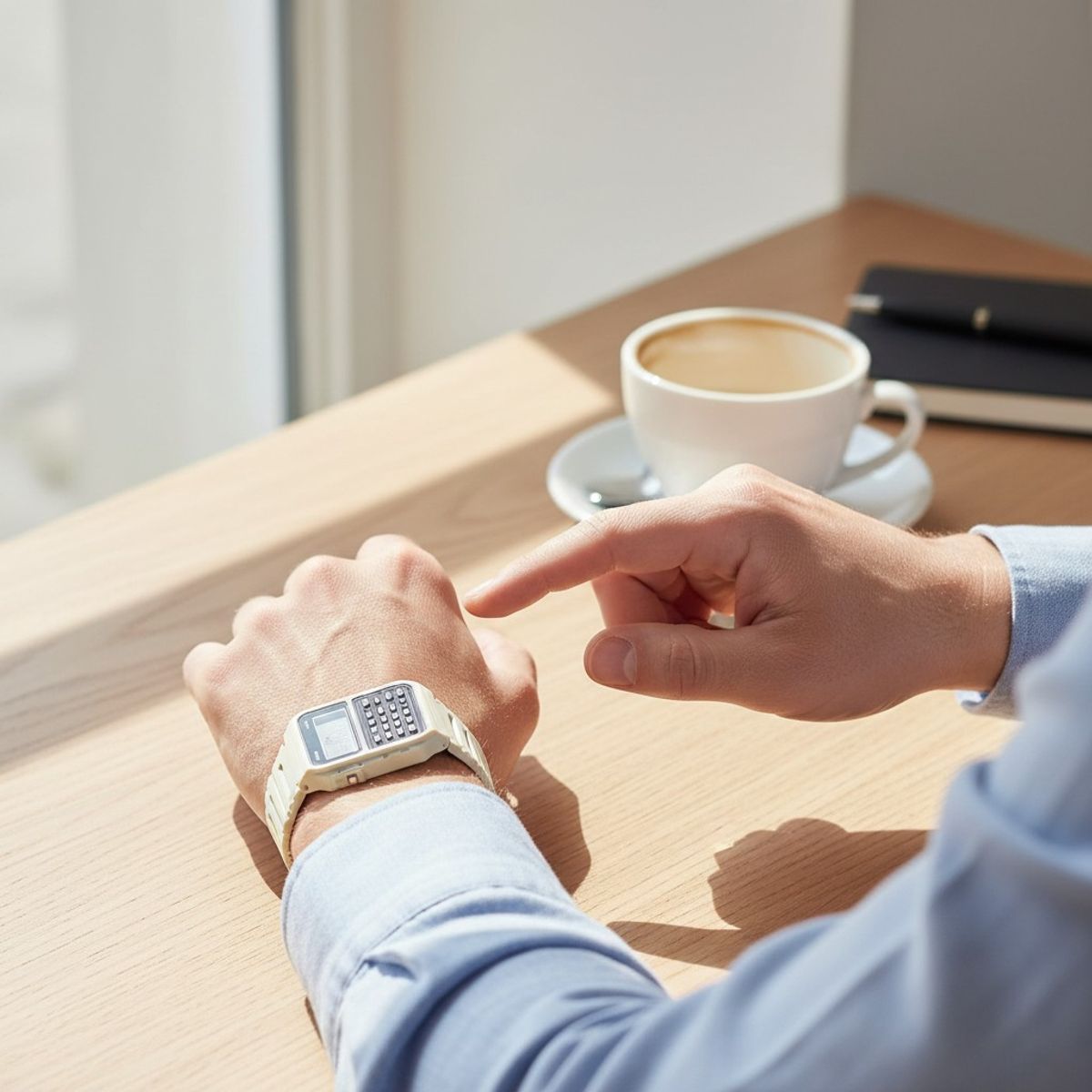 CASIO - Reloj Casio unisex CA-53WF-8B calculadora correa resina blanco