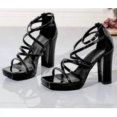 SNOOPY - Sandalias Mujer Taco Alto  M433