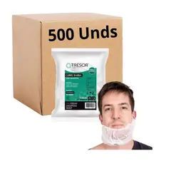 GENERICO - Cubre Barba Desechable Elastico Pack X 500uni Tresor Blanco