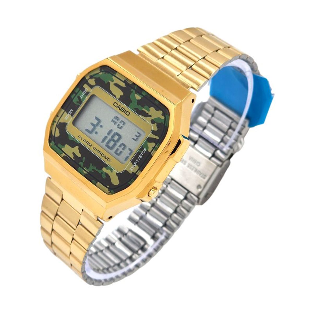 CASIO - Reloj Casio caballero A-168WEGC-3 correa resina dorado