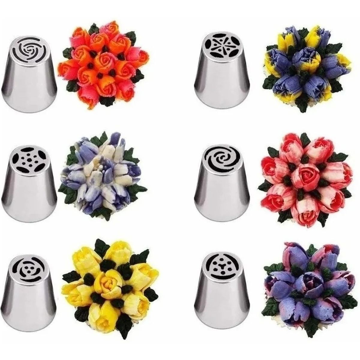 GENERICO - Set Boquillas Rusas Set De Boquillas Para Repostería 12 Unidades.
