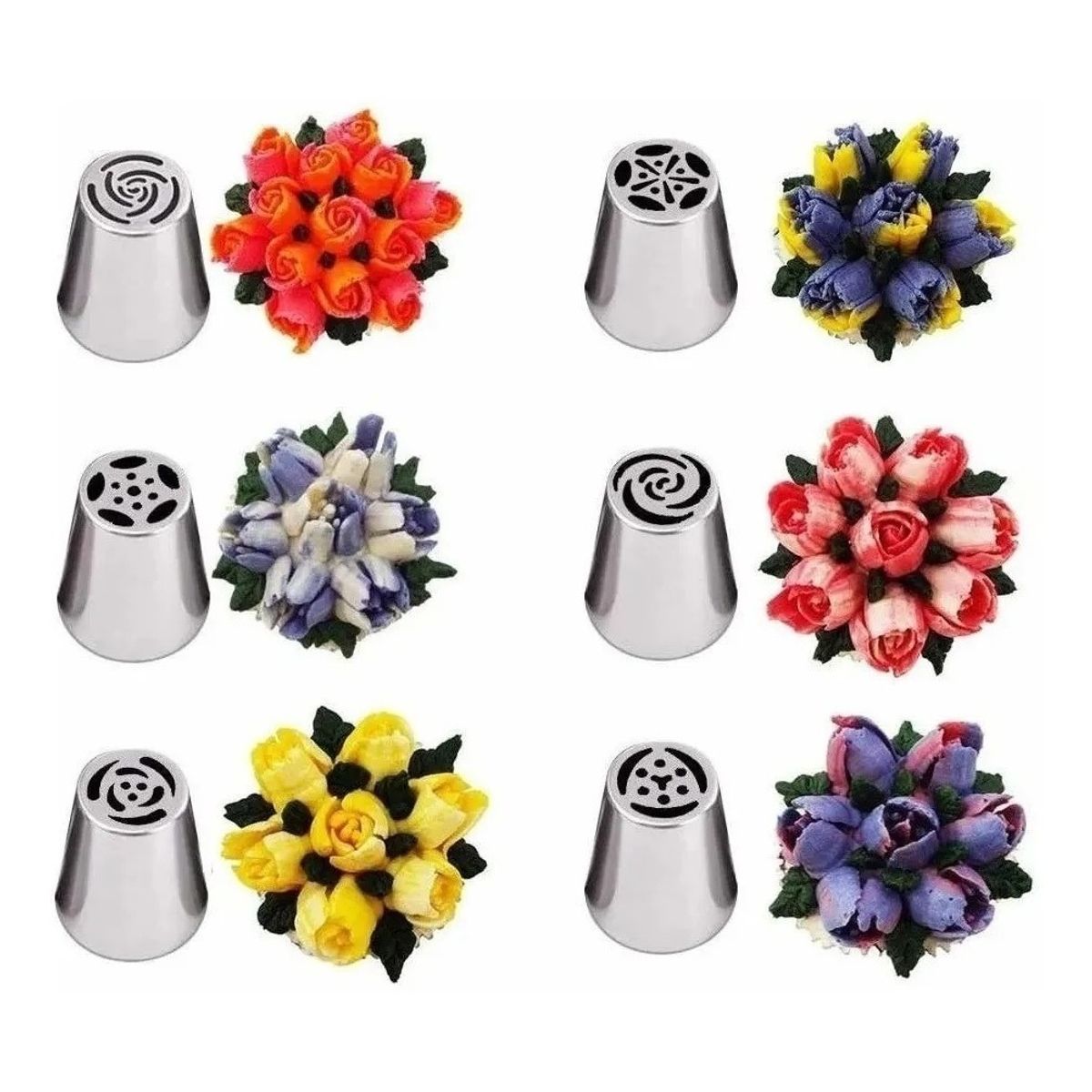 GENERICO - Set Boquillas Rusas Set De Boquillas Para Repostería 12 Unidades.