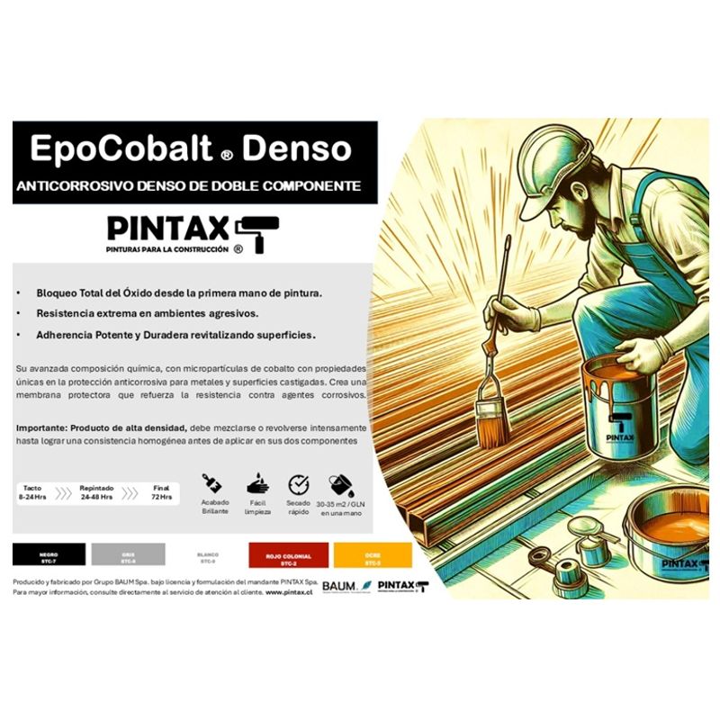 BAUM - ANTICORROSIVO EPOXI EPOCOBALT PINTAX  ROJO COLONIAL