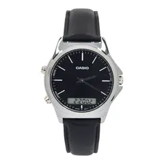 CASIO - Reloj caballero MTP-VC01L-1E correa cuero negro