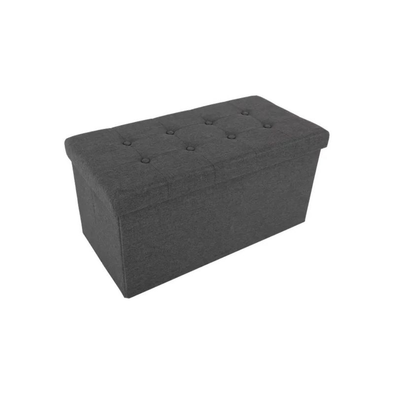 HABITA2 CHILE - Baúl Pouf Lino  Color Gris