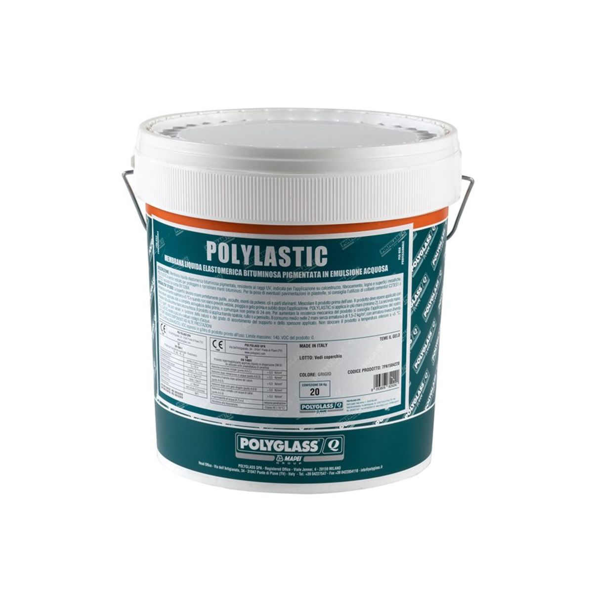Impermeabilizante Polylastic gris 20 kg, marca POLYGLASS - Foto Principal