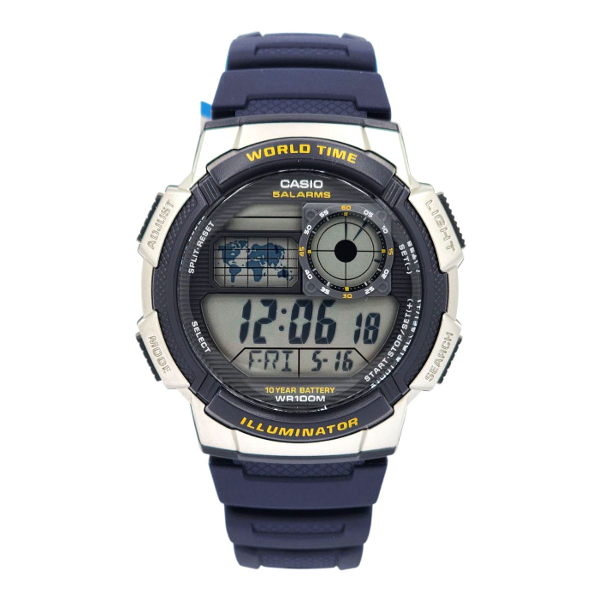 CASIO - Reloj Casio caballero AE-1000W-2AV correa resina azul fondo gris