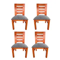 GENERICO - Pack 4 sillas Birka Koliat caramelo