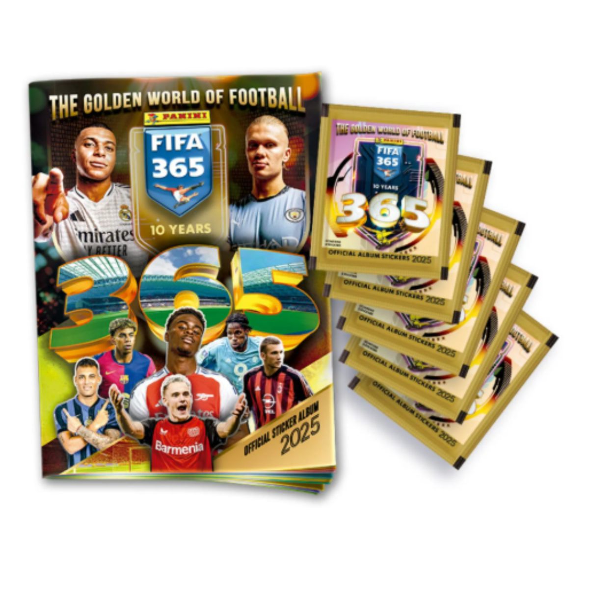PANINI - ÁLBUM TAPA BLANDA FIFA 365 10 YEARS 2025 + 40 SOBRES