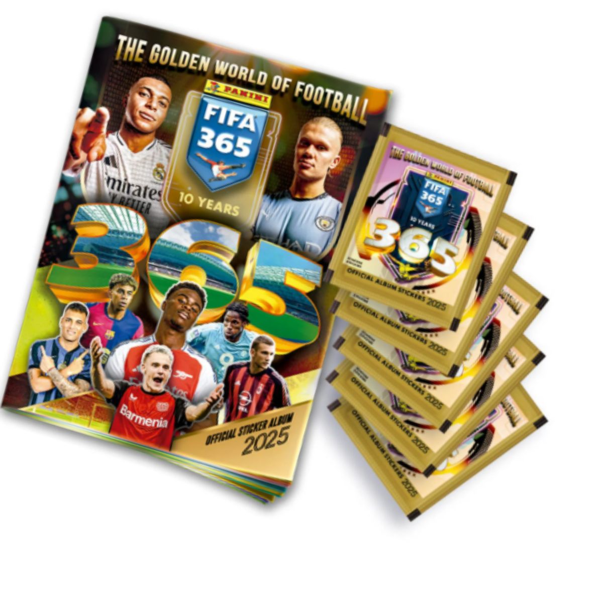 PANINI - ÁLBUM TAPA BLANDA FIFA 365 10 YEARS 2025 + 40 SOBRES