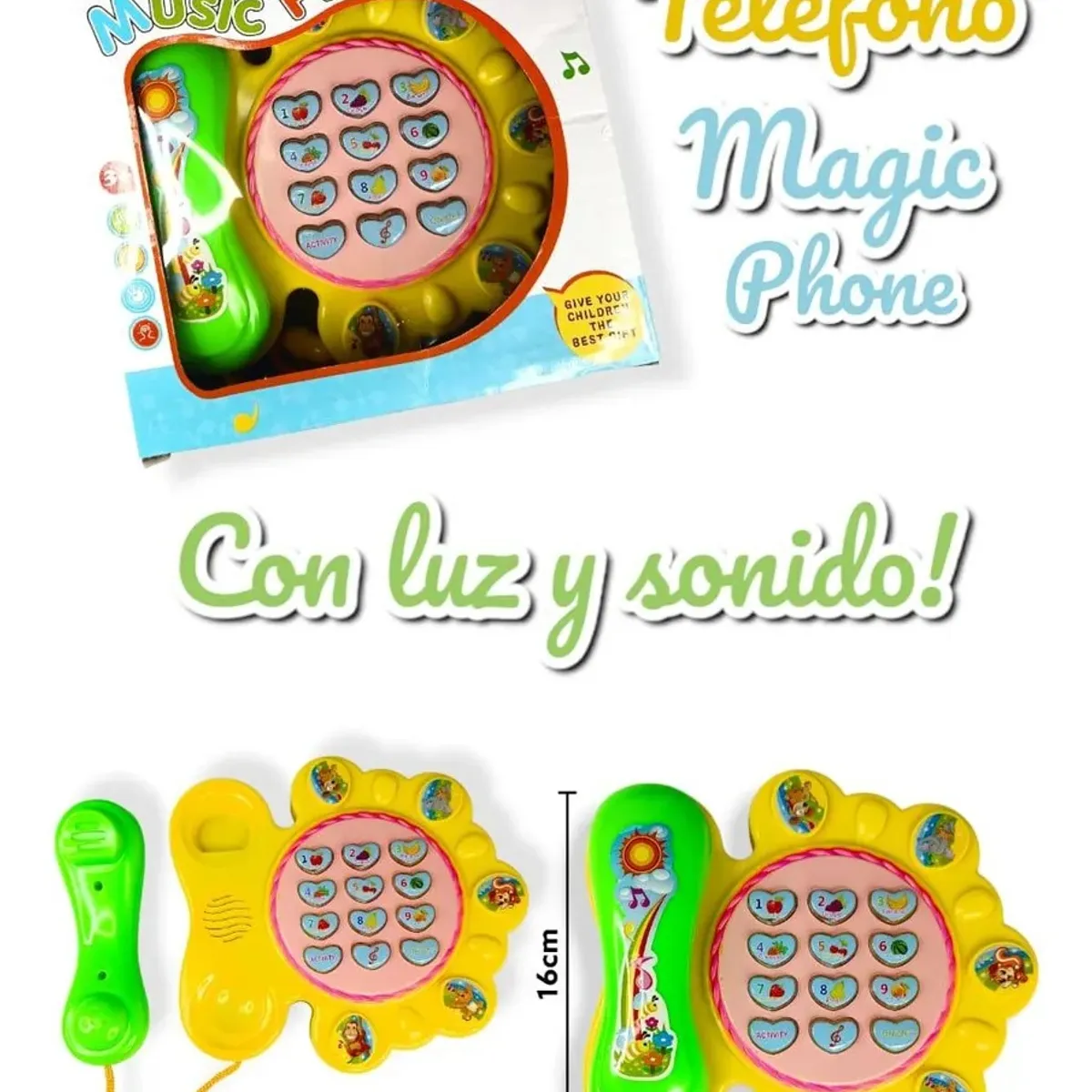 GENERICO - Juguete Telefono Didáctico Sonido Para Niños Bebe