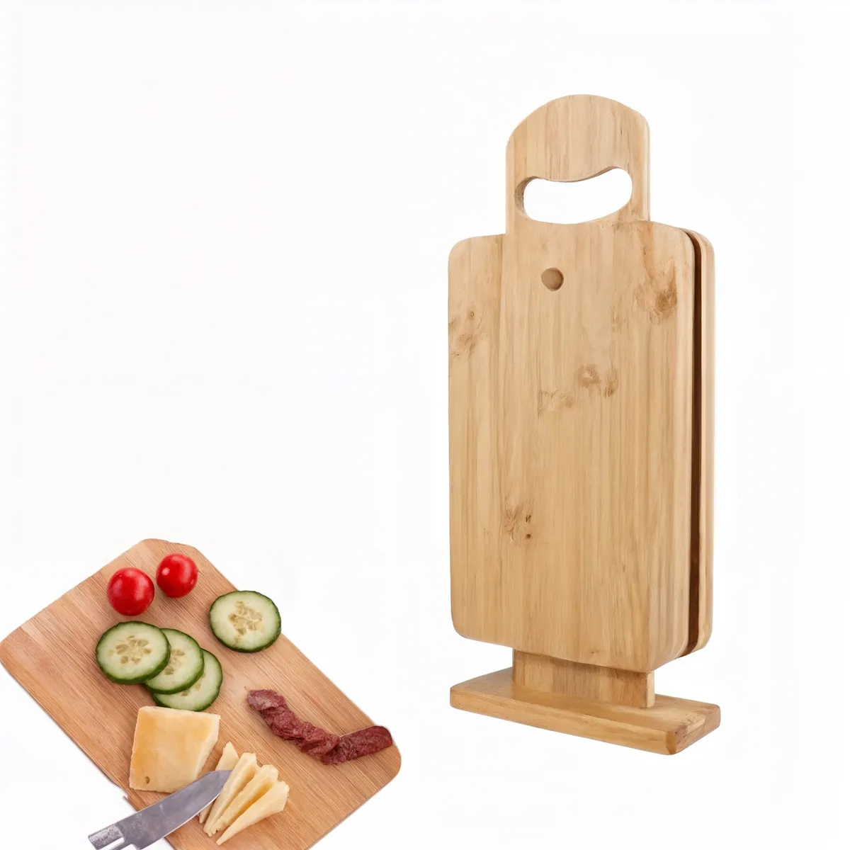 GENERICO - Set 4 Tablas De Picoteo Cocina Bambú Natural Resistente tablas de picoteo bambú cocina utensilios