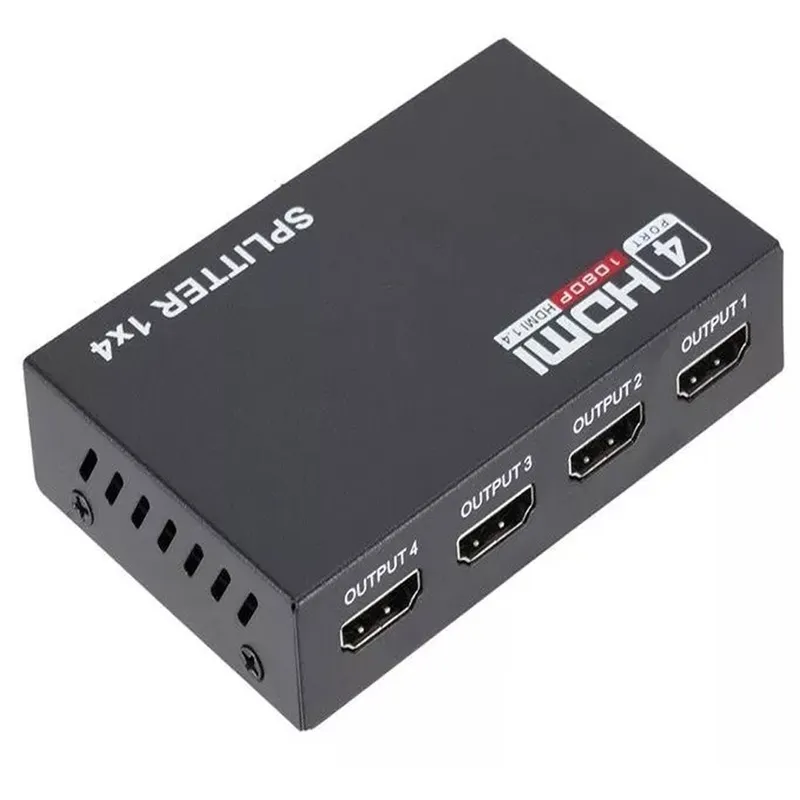 GENERICO - SPLITTER HDMI 4 SALIDAS, V1.4, SOPORTA 3D. AMPLIFICADO