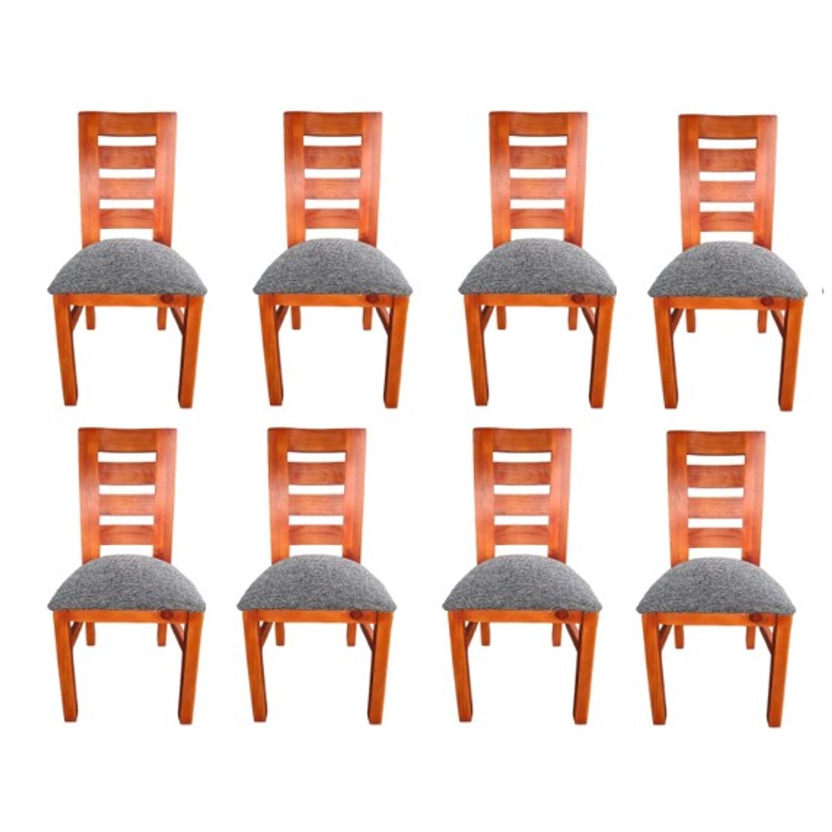 GENERICO - Pack 8 sillas Birka Koliat caramelo