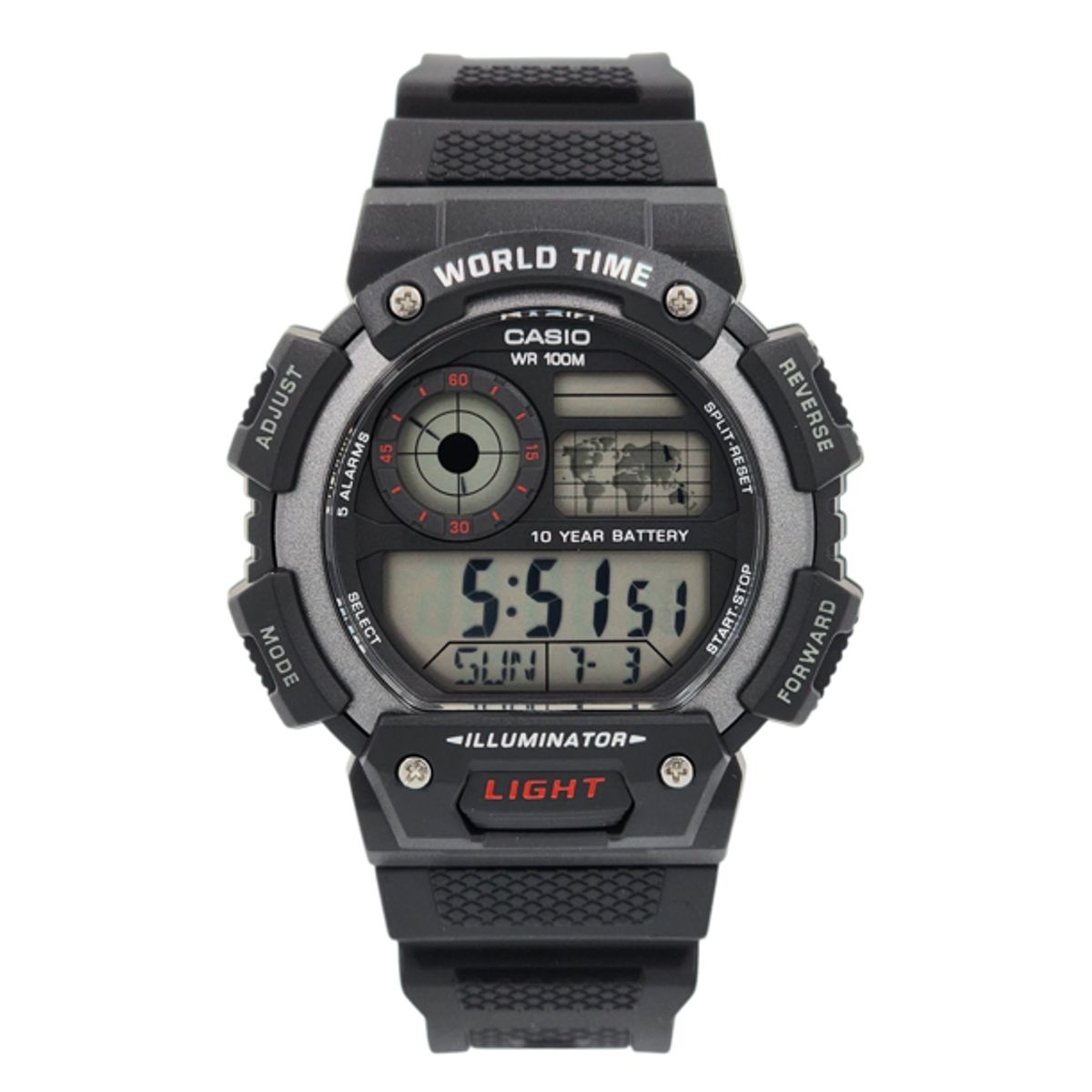 CASIO - Reloj Casio caballero AE-1400WH-1AV correa resina negro deportivo