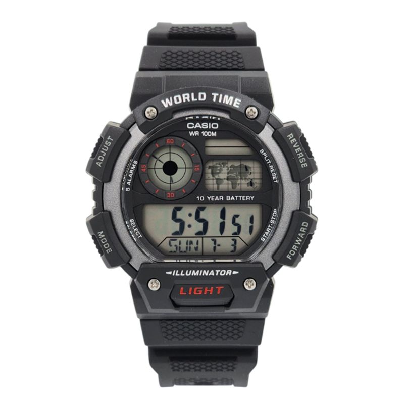 CASIO - Reloj Casio caballero AE-1400WH-1AV correa resina negro deportivo