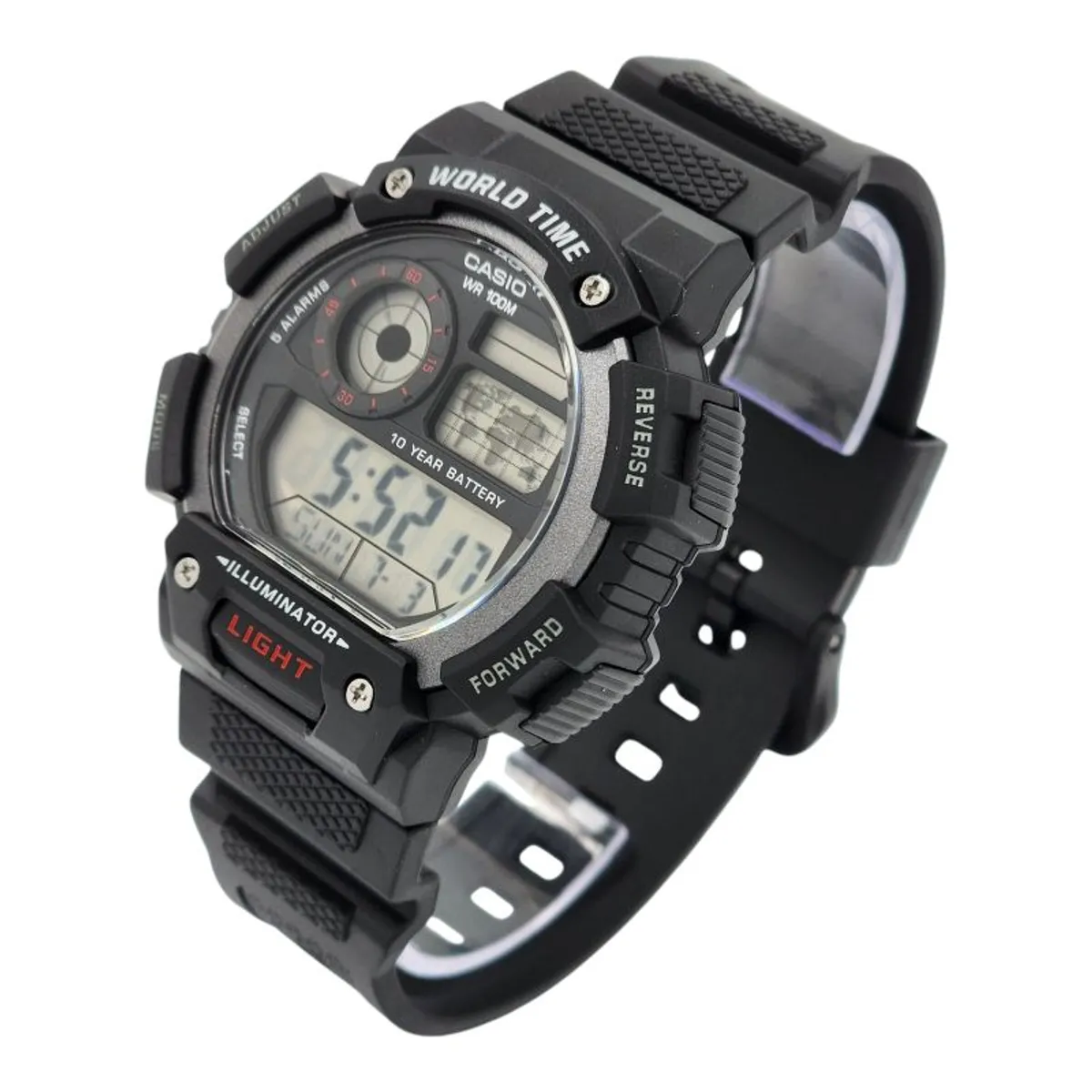 CASIO - Reloj Casio caballero AE-1400WH-1AV correa resina negro deportivo